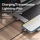 کابل‌ شارژ و دیتا ریمکس مدل RCC-188i تایپ سی به لایتینگ