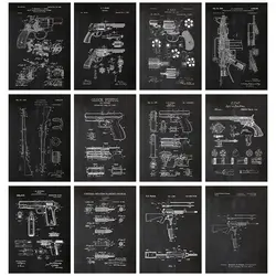 پک 12 تایی پوستر تفنگ ها Guns
