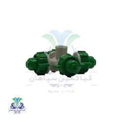 نازل مه پاش چهار نازله سبز پلاستیکی (بدون رابط 6 میل پرسی)