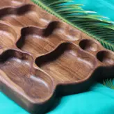اردو خوری چوبی 6 خانه طرح دار M018 (غوک)