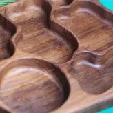 اردو خوری چوبی 6 خانه طرح دار M018 (غوک)