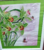 تابلوخام نقاشی باالماس طرح گل وپروانه