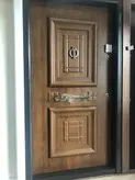 درب ورودی ضدسرقت مدل آبنوس روکش راش