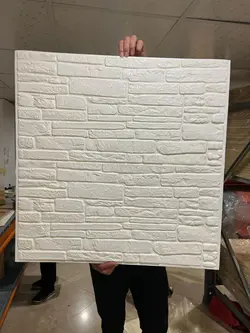 دیوار پوش فومی طرح انتیک سفید70*77