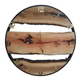 ساعت دیواری رستیک چوب ورزین سایز ۷۵ چوب بلوط