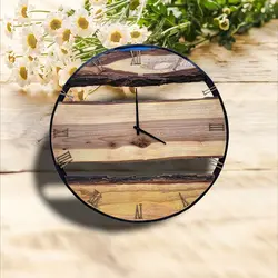 ساعت دیواری رستیک چوبی سایز ۷۵ با درخت نارون (قره اغاج)