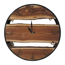 ساعت دیواری چوبی طبیعی(رستیک) با چوب سنجد سایز۳۷
