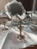 ست هفت سین رزینی با پایه فلزی بالرین نقره ای