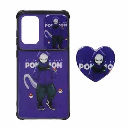 قاب گوشی Xiaomi Redmi Note 10-4G / Note 10S / Poco M5Sکشویی عروسکی پاپ سوکت داربنفش کد2885