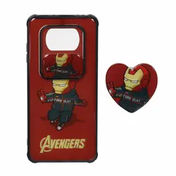 قاب گوشی Xiaomi Poco X3 / X3 Pro / X3 NFCطرح کشویی عروسکی پاپ سوکت دار قرمزکد2863