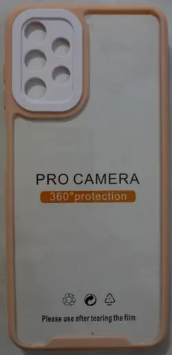 قاب گوشی Galaxy A13 5G سامسونگ طرح پشت طلق شفاف دور ژله ای محافظ لنز دار
