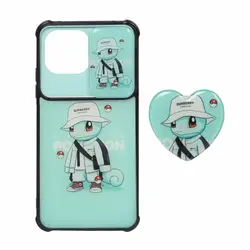 قاب گوشی Xiaomi Mi 11Liteطرح کشویی عروسکی پاپ سوکت دار سبزکد2873