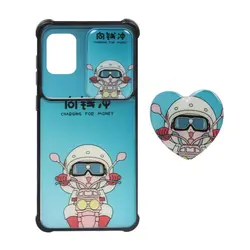 قاب گوشیSamsung A31 طرح کشویی عروسکی پاپ سوکت دارابی کد2852