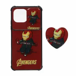 قاب گوشیXiaomi Mi 11 Lite طرح کشویی عروسکی پاپ سوکت دار - قرمز39کد5174