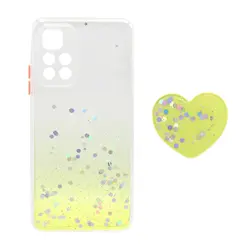 قاب گوشی Xiaomi Redmi Note 11-4G / Note 11Sطرح آکواریومی پاپ سوکت قلبی شفاف 44کد5285