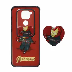 قاب گوشی Xiaomi Redmi Note9طرح کشویی عروسکی پاپ سوکت دار - قرمزکد2806