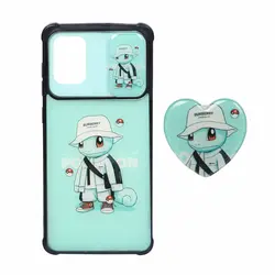 قاب گوشی Samsung A71طرح کشویی عروسکی پاپ سوکت دار سبزکد2811