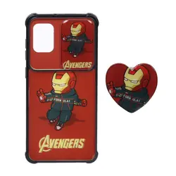 قاب گوشیSamsung A31 طرح کشویی عروسکی پاپ سوکت دار قرمزکد2850