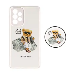 قاب گوشی Samsung A73طرح دار دور آینه پاپ سوکت دار کد3767