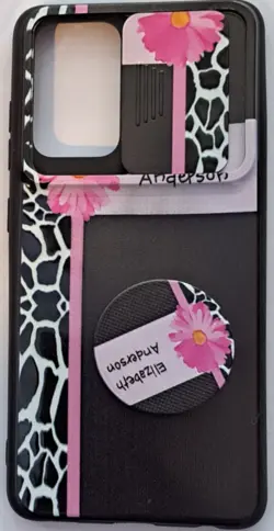 قاب گوشی Samsung A52 / A52Sطرح دار فانتزی ژله محافظ لنزدارکشویی پاپ سوکت دار18کد8729