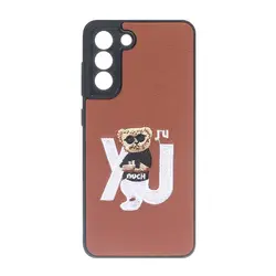 قاب گوشی Samsung Galaxy S21 FEطرح چرم گلدوزی تدی 71/9286