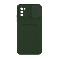 قاب گوشی Xiaomi Redmi Poco M3طرح رنگی جا کارتی محافظ لنزدار کشویی 25/9834