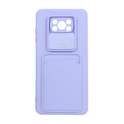 قاب گوشی Xiaomi Redmi Poco X3طرح رنگی جا کارتی محافظ لنزدار کشویی 25/9837