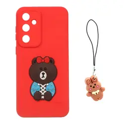 قاب گوشیSamsung Galaxy S23 FEطرح عروسک برجسته فانتزی با ست آویز کد53/10180