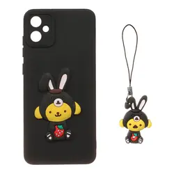 قاب گوشیSamsung Galaxy A05 طرح عروسک برجسته فانتزی با ست آویز کد53/10171