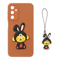 قاب گوشیSamsung Galaxy A24طرح عروسک برجسته فانتزی با ست آویز کد53/10178