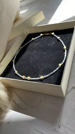 گردنبند زنانه کریستال ۳۶۹ قفل رنگ ثابت C036