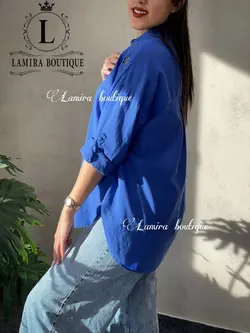 شومیز اسپرت خامه دوزی پولک دوزی اورجینال ترک طرح لاریس