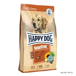 غذای خشک سگ هپی داگ ادالت گوشت و برنج Happy Dog Naturcroq Adult Beef & Rice