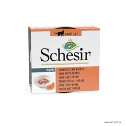 کنسرو گربه شسیر تن و پاپایا Schesir Tuna With Papaya jelly