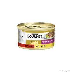 کنسرو گربه گرمت با طعم گوشت گاو و مرغ Gourmet Gold Beef Chicken