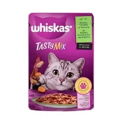 پوچ گربه Whiskas Tasty Mix With Lamb and Chicken and Carrots