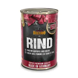 کنسرو سگ بلکاندو با طعم گوشت گاو با سیب زمینی و نخود Belcando Beef With Potatoes And Peas