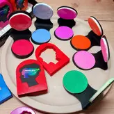 گچ مو رنگی سکه ای