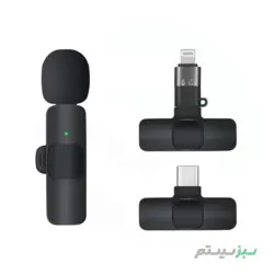 میکروفون بی‌سیم یقه‌ای آیفون و اندروید مدل K8k8 Android and iPhone Wireless Microphone
