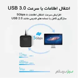 رم ریدر USB 3.0 اوریکو مدل CRS31AOrico Card Reader Model CRS31A