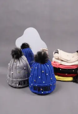 کلاه گرد پوم کاموا  New York کد550-5