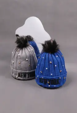 کلاه گرد پوم کاموا  New York کد550-5