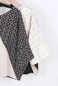 شومیز لینن پولک دوزی یقه جدا کد4455-4