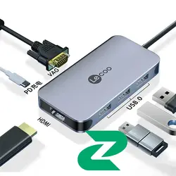 هاب 6 پورت تایپ سی Lecoo مدل LKC1345H