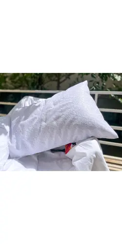 یک جفت روبالشی گیپور سفید سایز ۵۰ در ۷۰