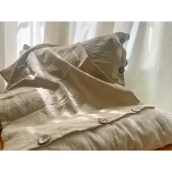 یک جفت روبالشی لینن دکمه دار سایز ۵۰ در ۷۰
