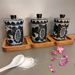 جا ادویه سنگی ست 4 عددی
