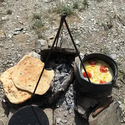 ماهیتابه سنگی طرح دسته دار فلزی