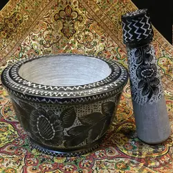 هاون سنگی طرح آفتابگردان
