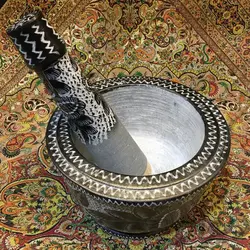 هاون سنگی طرح آفتابگردان